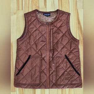Brown Quilted Vest Patagonia Size Small Style 26820 Women